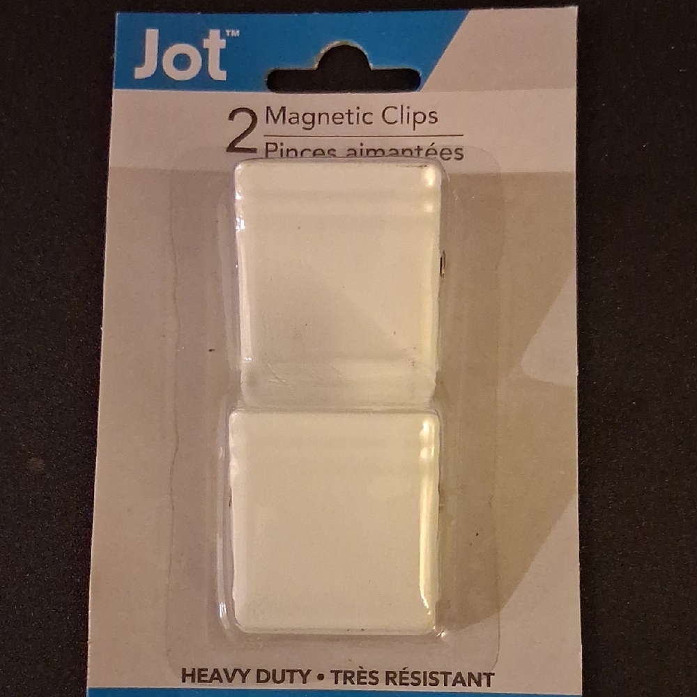 Jot Heavy Duty White Magnetic Clips